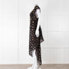 Roland Mouret Black Crinkle Floral One Shoulder Dress