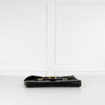 Luella Black Leather Gold Hardware Clutch Bag