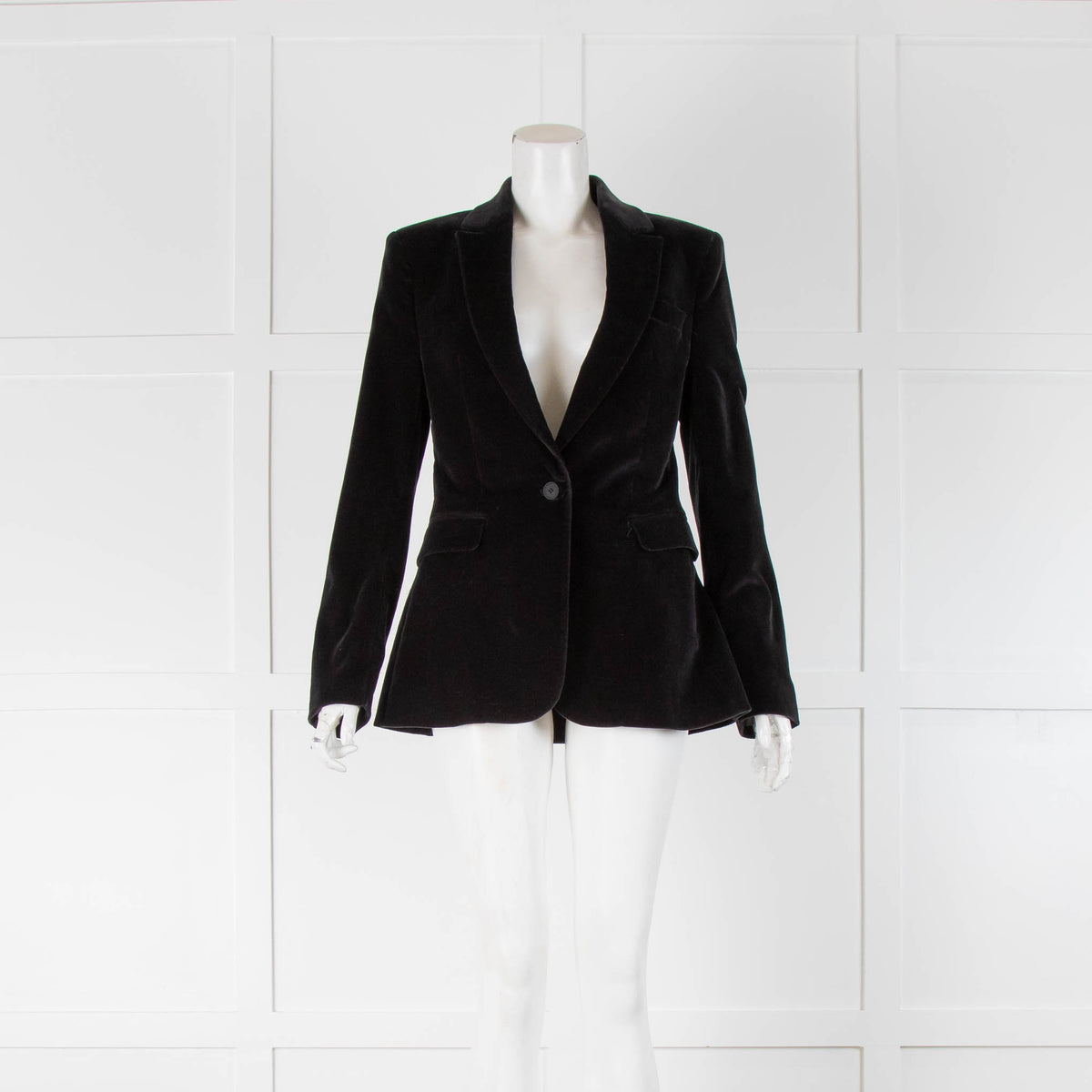 BLK DNM Dark Grey Velvet Blazer Jacket