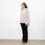 Podeny Putty Chunky Knit Polo Neck