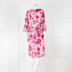 Louise Kennedy Cream Silk Dress with Pink Flowers