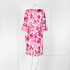Louise Kennedy Cream Silk Dress with Pink Flowers