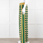 Camilla Green Yellow Silk Elasticated Waist Trousers