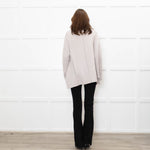 Podeny Putty Chunky Knit Polo Neck