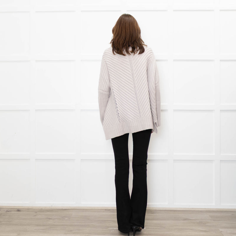 Podeny Putty Chunky Knit Polo Neck