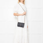 Chanel Black Lambskin Leather Wallet On Chain Bag