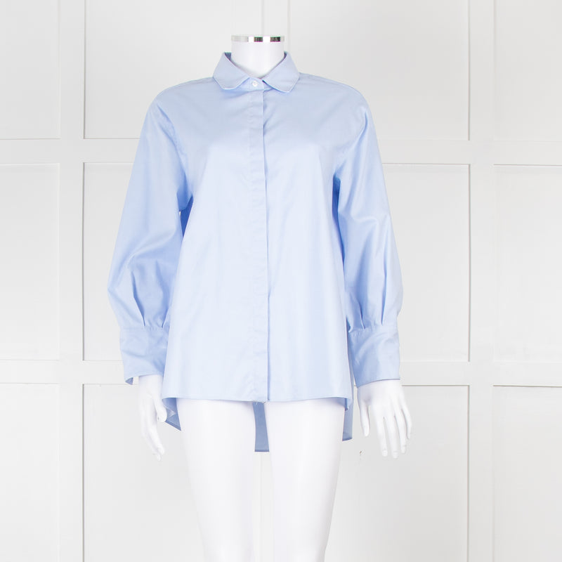 CH Carolina Herrera Blue Cotton Oversized Shirt