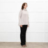 Podeny Putty Chunky Knit Polo Neck