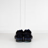 Chanel Black Blue Tweed Suede Trim Trainers