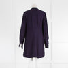 Diane Von Furstenberg Navy Blue Long Sleeve Tunic Dress