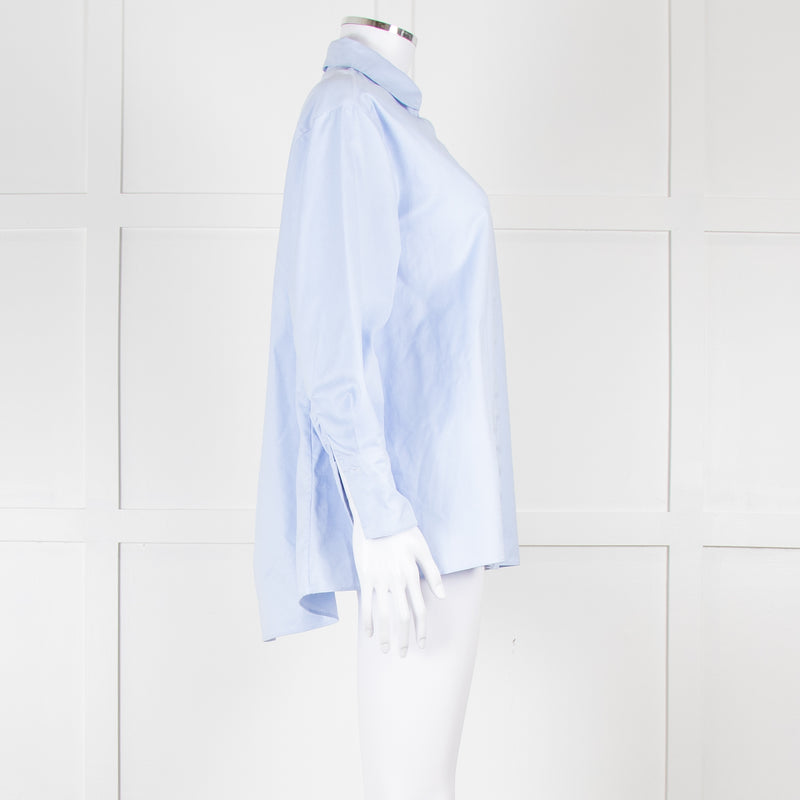 CH Carolina Herrera Blue Cotton Oversized Shirt