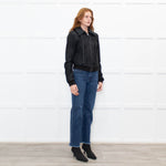 Joseph Black Slim Fit Leather Jacket