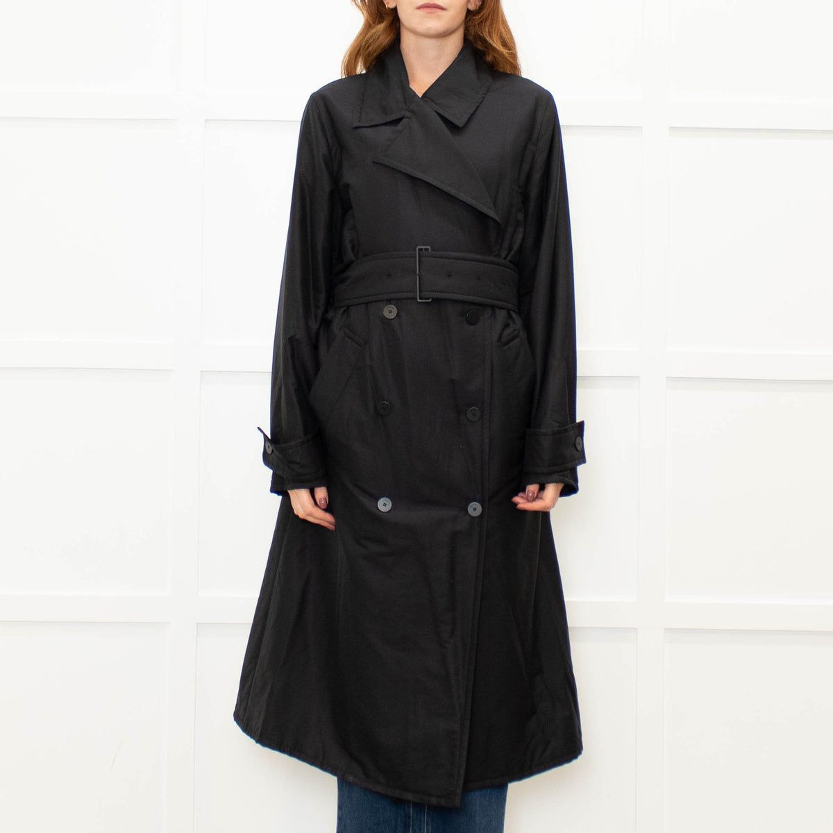 Joseph Black Claremont Padded Silk Blend Coat