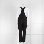 Wyse Black Silver Button Dungarees