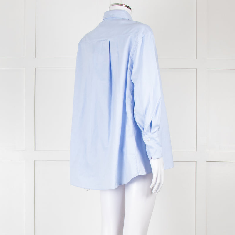 CH Carolina Herrera Blue Cotton Oversized Shirt