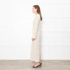 Theory Oatmeal Knitted Ribbed Midi Dress