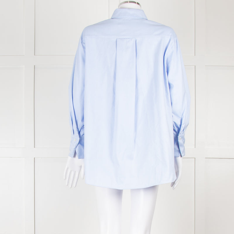 CH Carolina Herrera Blue Cotton Oversized Shirt
