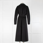 Max Mara Black Cashmere Blend Long Coat