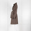 Max Mara Brown White Tweed Mink Trim Coat
