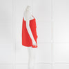 Jil Sander Red Frill One Shoulder Blouse