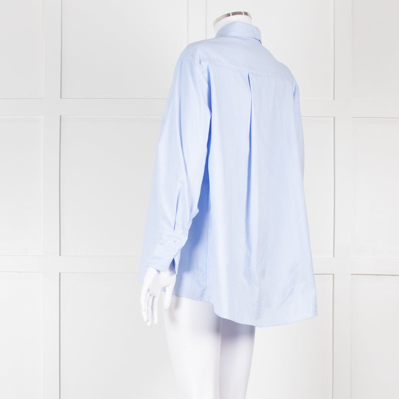 CH Carolina Herrera Blue Cotton Oversized Shirt