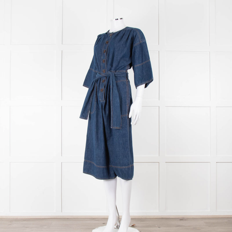 Vanessa Bruno Dark Denim Short Jumpsuit