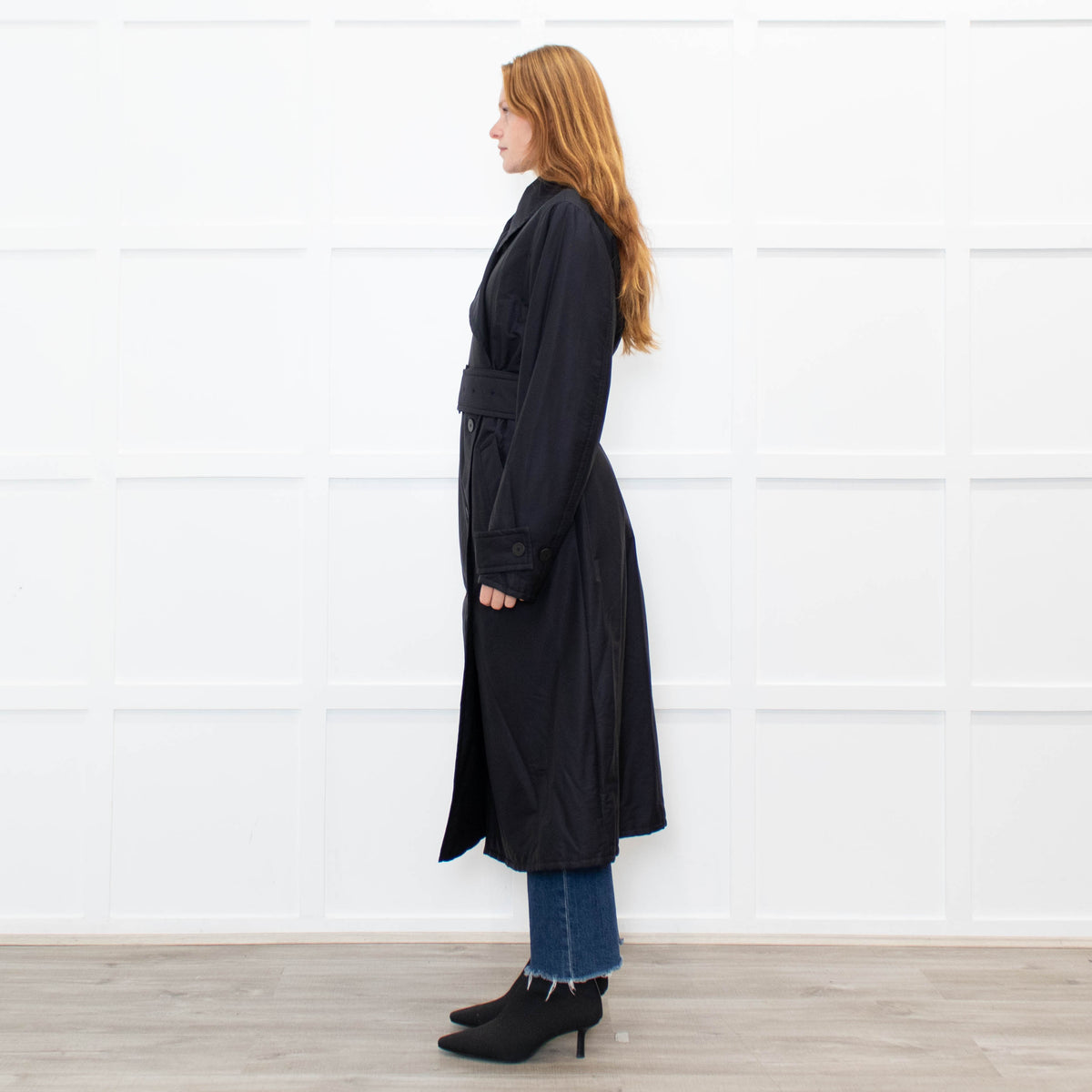 Joseph Black Claremont Padded Silk Blend Coat