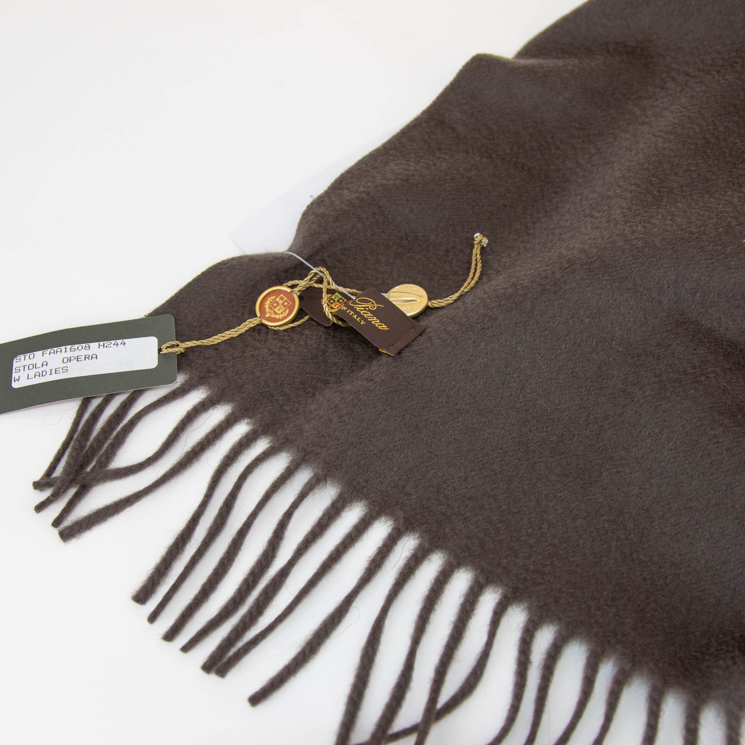 Loro Piana Khaki Oversized Cashmere Fringed Scarf – Phoenix Style