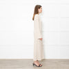 Theory Oatmeal Knitted Ribbed Midi Dress