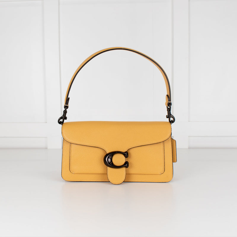 Coach Yellow Grained Leather Tabby 26 Bag