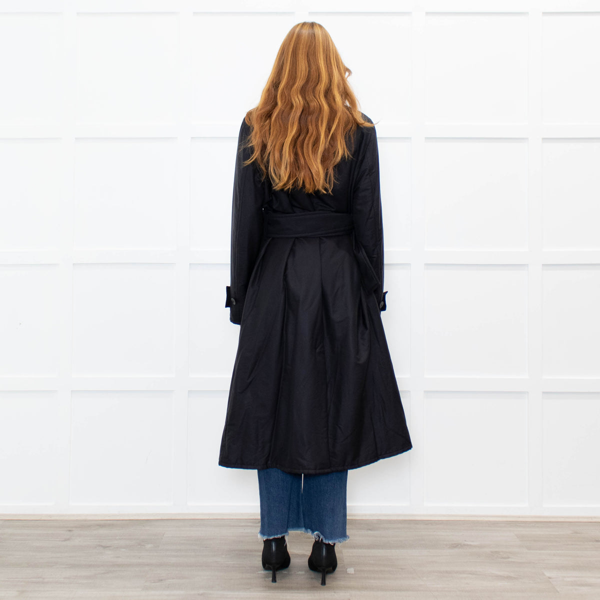 Joseph Black Claremont Padded Silk Blend Coat