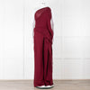 Roland Mouret Wine Sheer Draped Jumpsuit