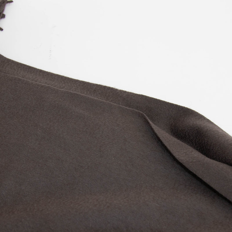 Loro Piana Khaki Oversized Cashmere Fringed Scarf