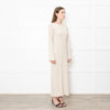 Theory Oatmeal Knitted Ribbed Midi Dress