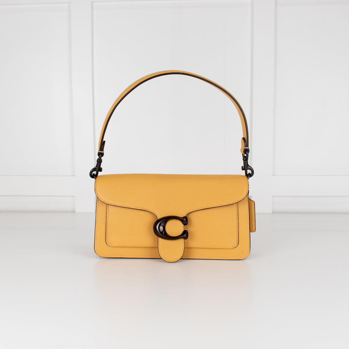 Coach Yellow Grained Leather Tabby 26 Bag