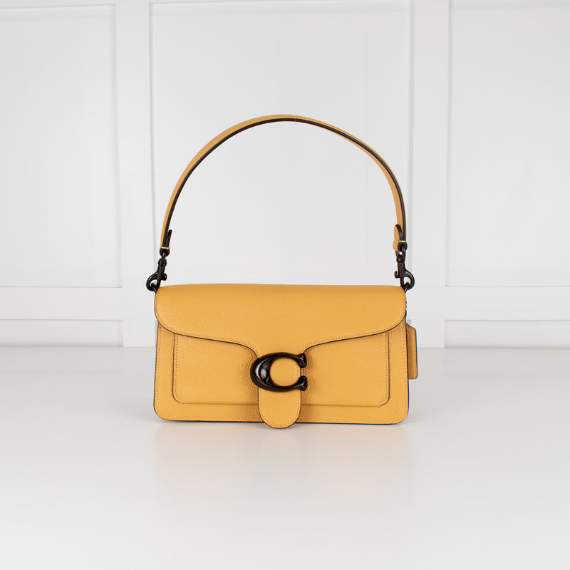 Coach Yellow Grained Leather Tabby 26 Bag
