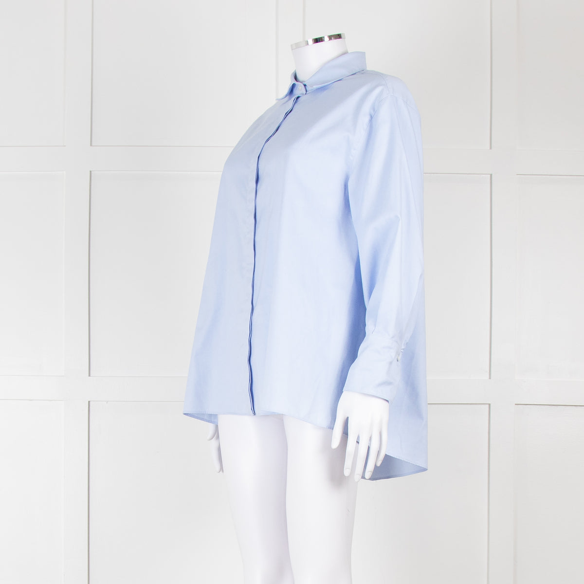 CH Carolina Herrera Blue Cotton Oversized Shirt