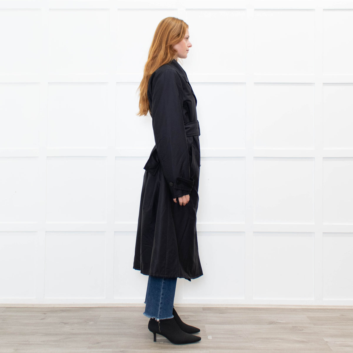 Joseph Black Claremont Padded Silk Blend Coat