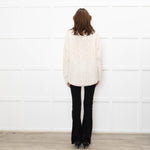 Podeny Cream Wool & Cashmere Mix Cable Knit Crew Neck Jumper