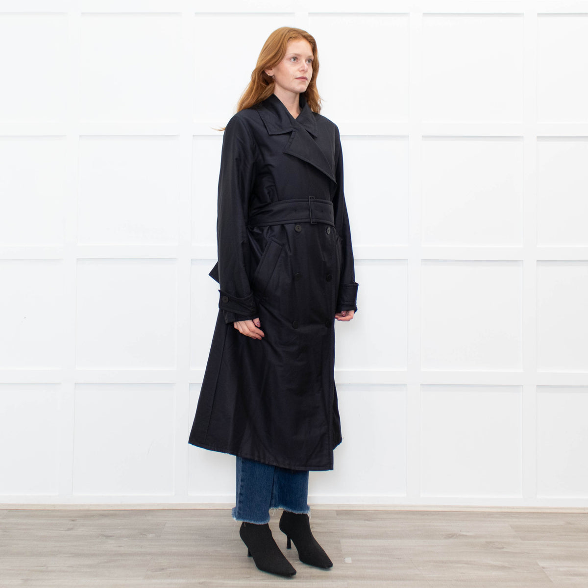 Joseph Black Claremont Padded Silk Blend Coat