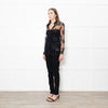 Burberry Black Lace Net Collared Shirt