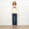 Polo Ralph Lauren Cream Cotton Jumper With American Flag