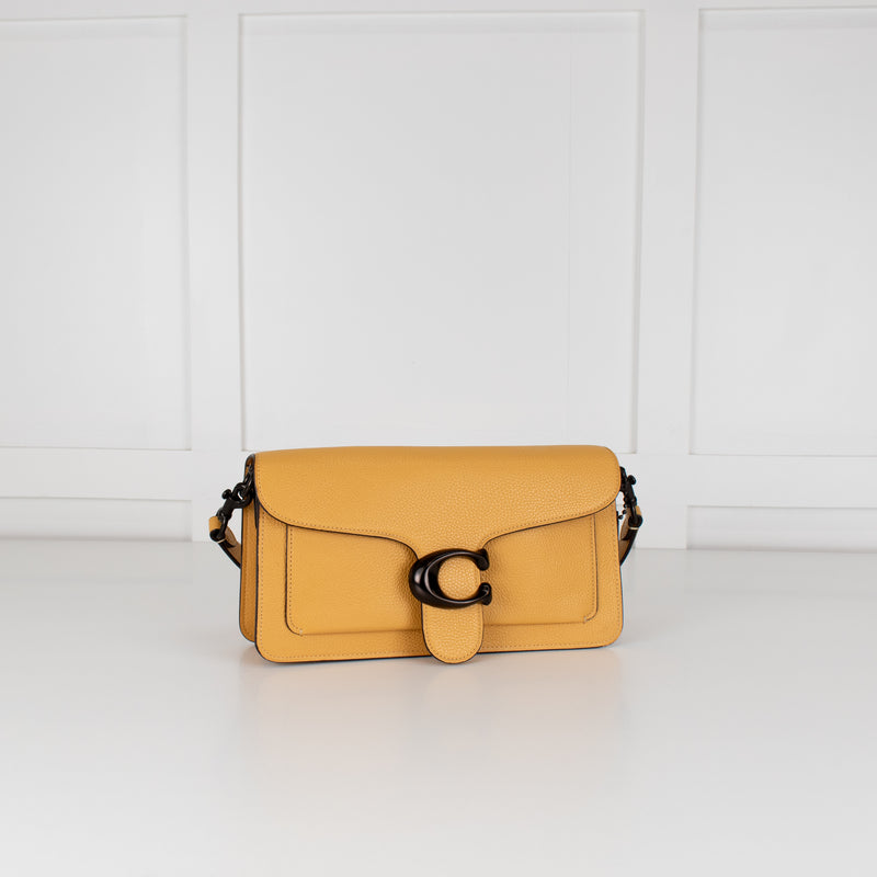 Coach Yellow Grained Leather Tabby 26 Bag