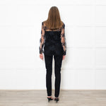 Burberry Black Lace Net Collared Shirt