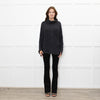 Podeny Dark Grey Chunky Knit Polo Neck
