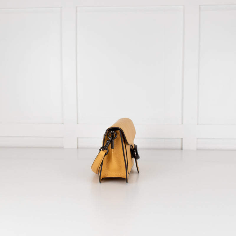 Coach Yellow Grained Leather Tabby 26 Bag