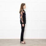 Burberry Black Lace Net Collared Shirt