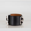 Hermes Black Leather Collier De Chien Bracelet