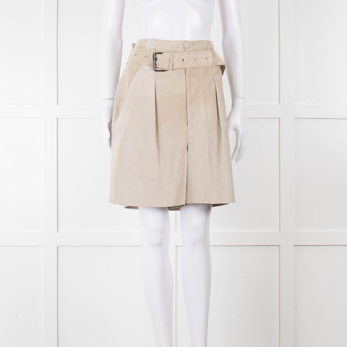 Isabel Marant Pale Suede Shorts With Belt