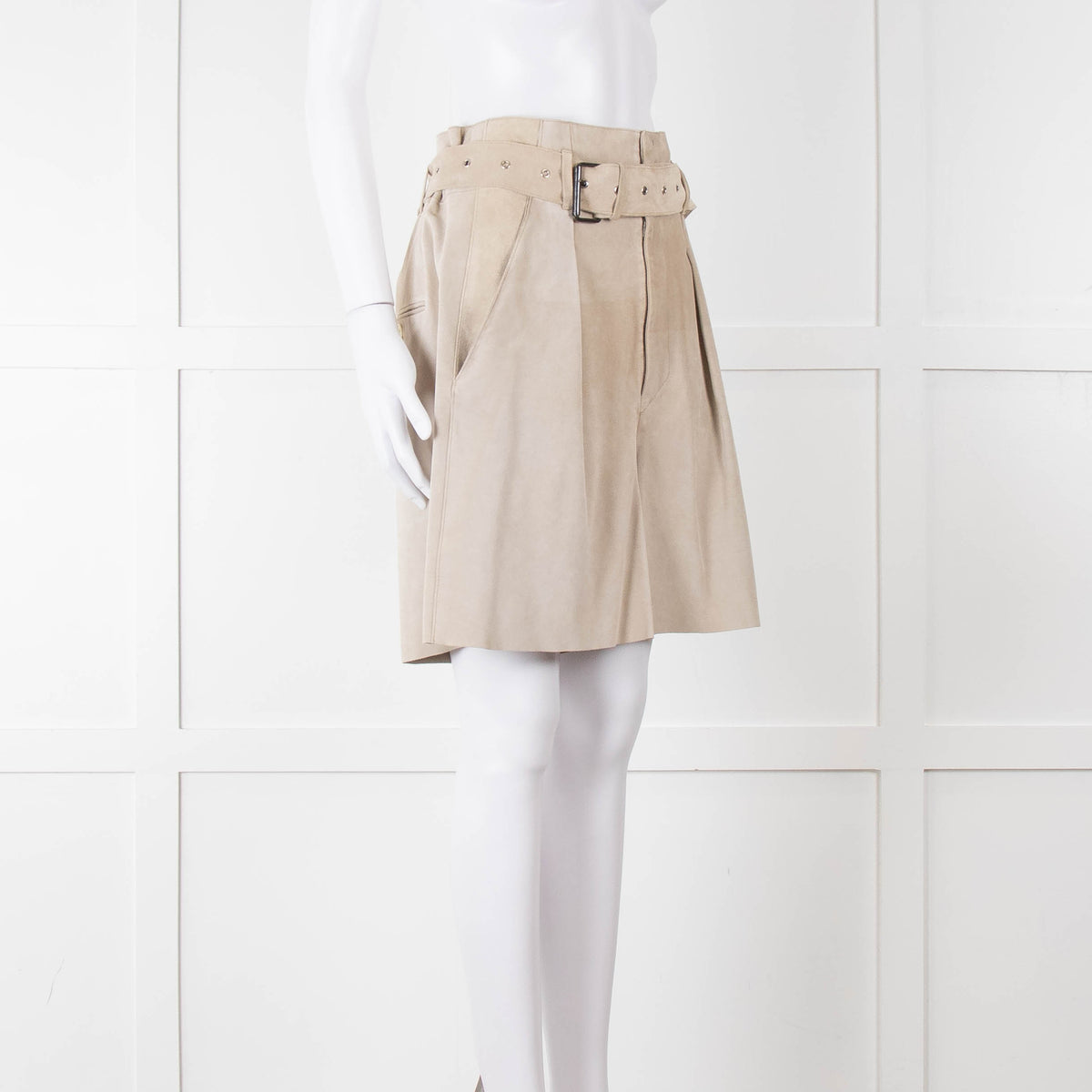 Isabel Marant Pale Suede Shorts With Belt